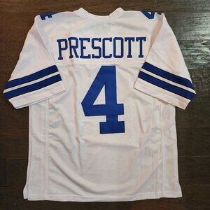 Dak Prescott #4 Dallas Cowboys white jersey. Size XL